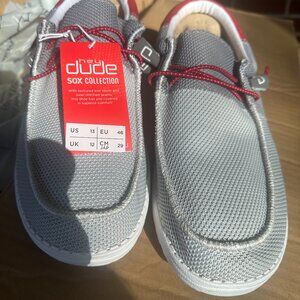 HEY DUDE WALLY SOX FUNK DARK GREY RED 13